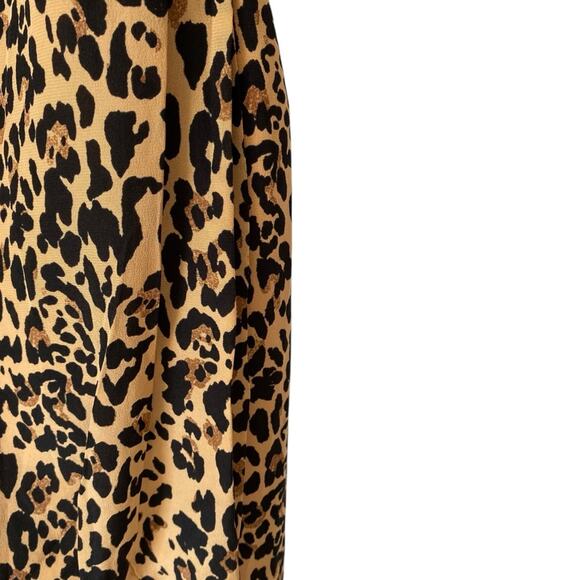 J. Crew NWOTS Silk Leopard Bow Waist Midi Dress size 10 Cheetah Animal Print - Picture 6 of 13